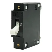 Egis C Series White Toggle Panel Mount Circuit Breaker - Single Pole 15A