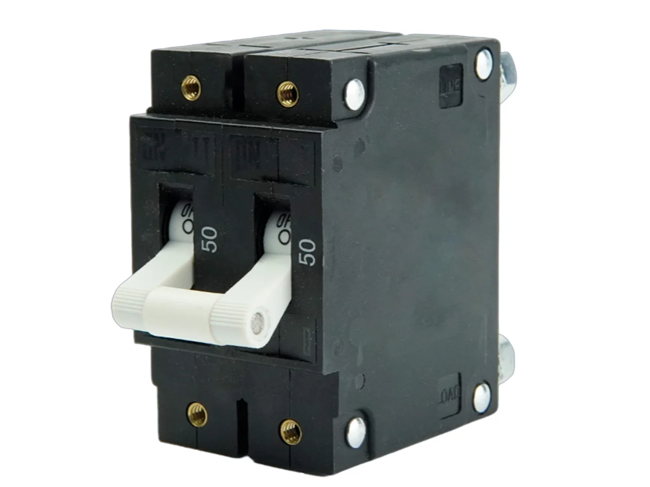 Egis C Series White Toggle Panel Mount Circuit Breaker - Double Pole 50A