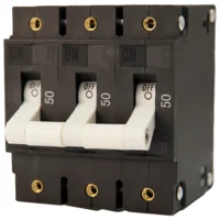 Egis C Series White Toggle Panel Mount Circuit Breaker - Triple Pole 50A