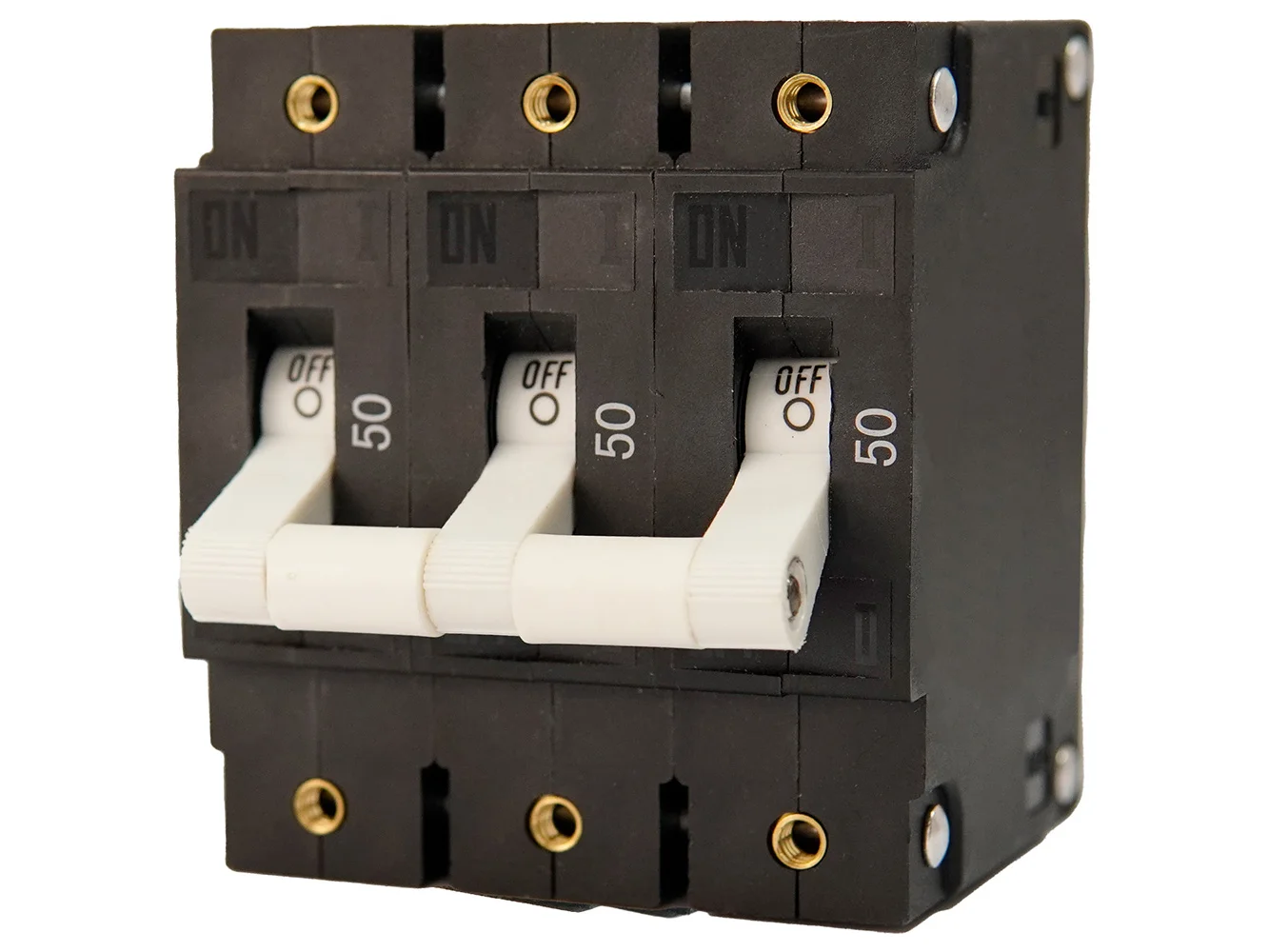 Egis C Series White Toggle Panel Mount Circuit Breaker - Triple Pole 50A