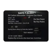 Safe-T-Alert 25 Series Surface Mount Dual Carbon Monoxide/Propane Alarm - 12V Hardwire - Black