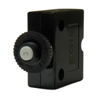 Egis 3A Push Button Panel Mount Circuit Breaker - Spade Terminal