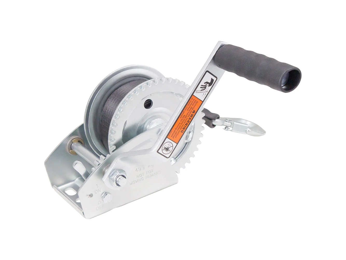 Load Rite Single-Speed Trailer Winch - 1100lbs - 20' Strap - 7" Handle