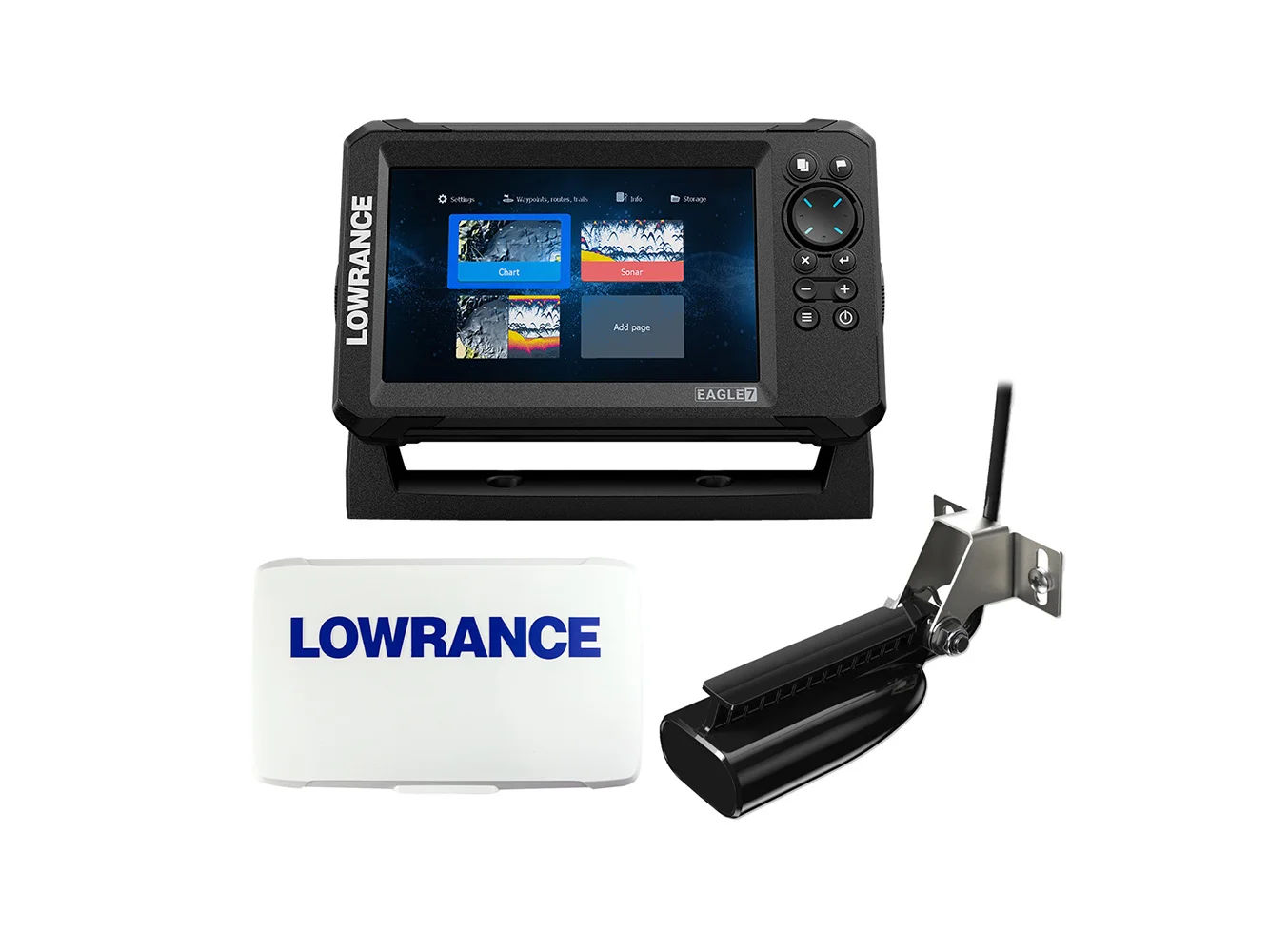 Lowrance Eagle® 7 w/SplitShot T/M Transducer & Inland Charts & Suncover