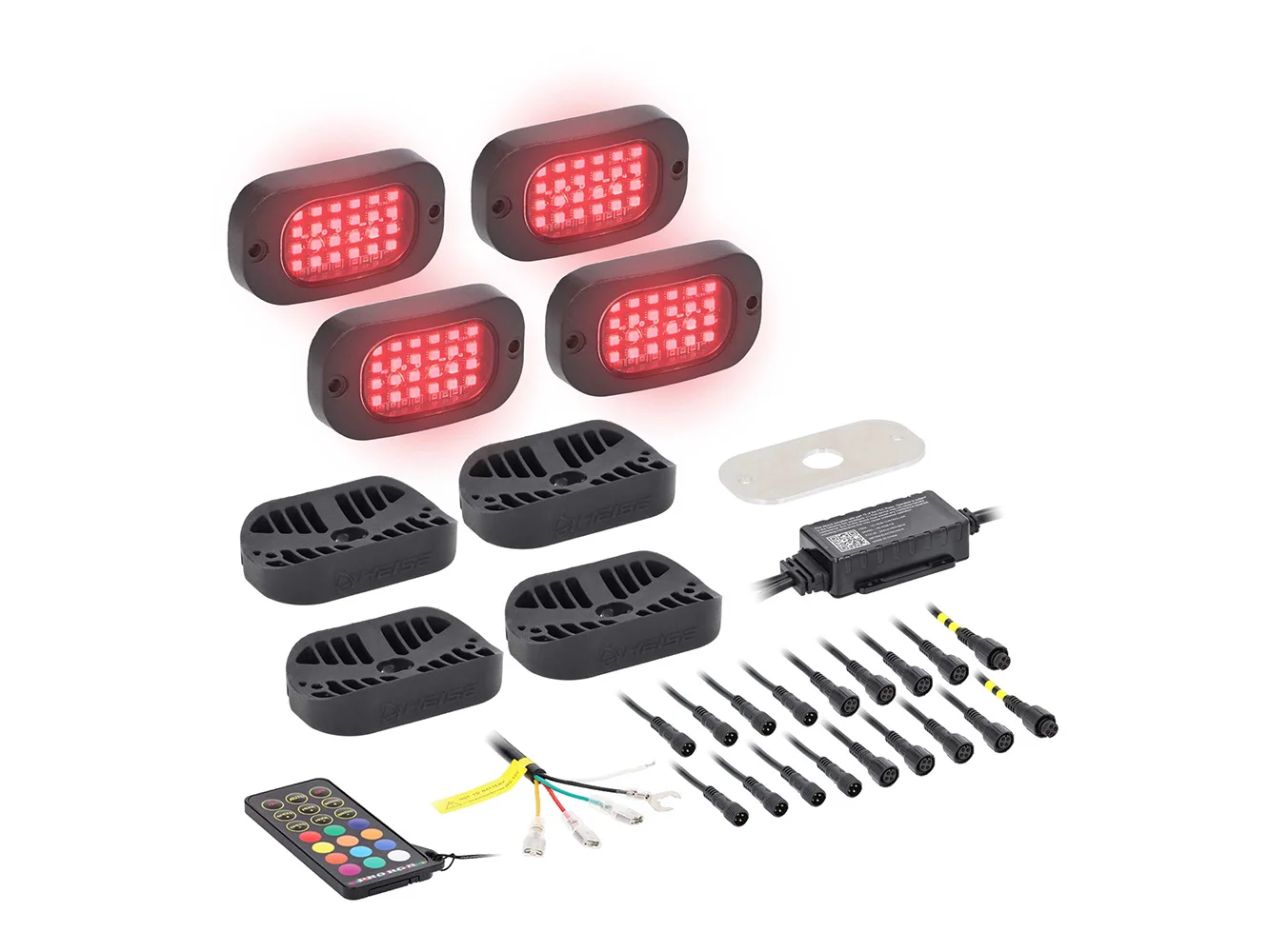 HEISE RGB Wide Angle Rock Light Kit *4-Pack