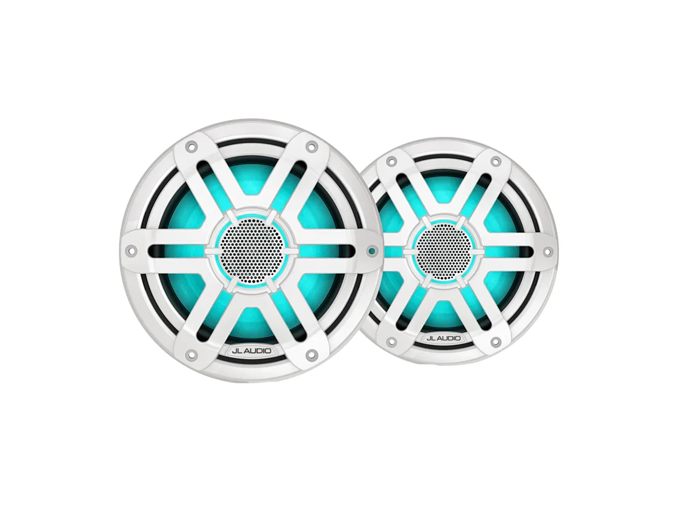JL Audio M200 Marine Speakers 7.7" w/LED & White Sport Grille