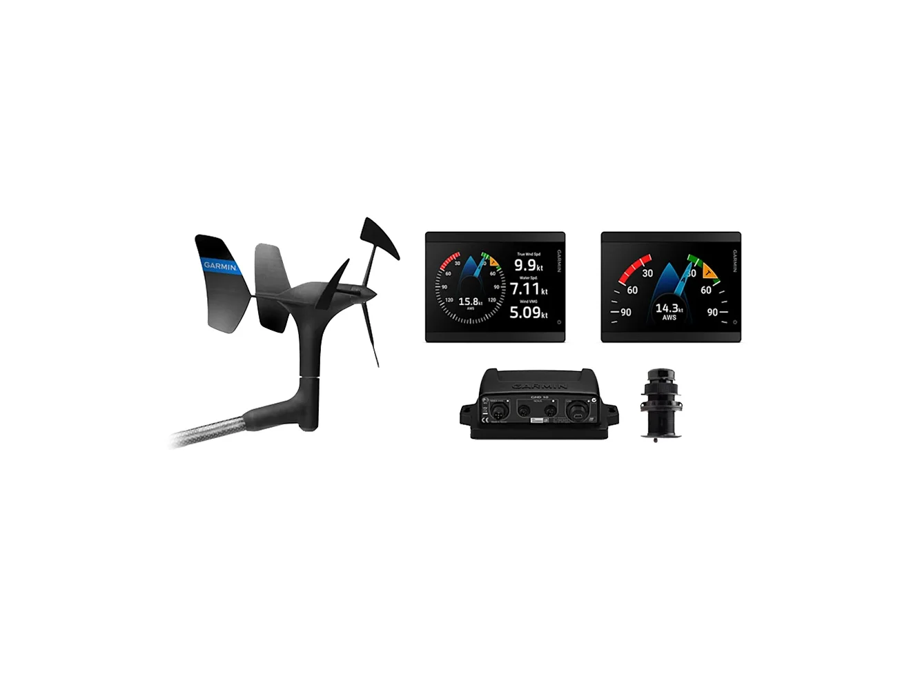 Garmin GMI 40 Wired Sail Pack - 52mm - 2 GMI 40 Marine Instruments; gWind™ Wired & DST820 Transducer