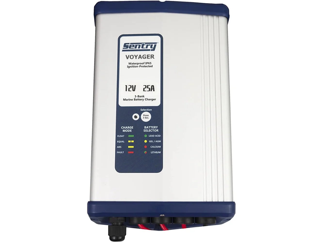 Sentry Voyager Battery Charger 12V - 25A - 115/230V Input - 3 Bank