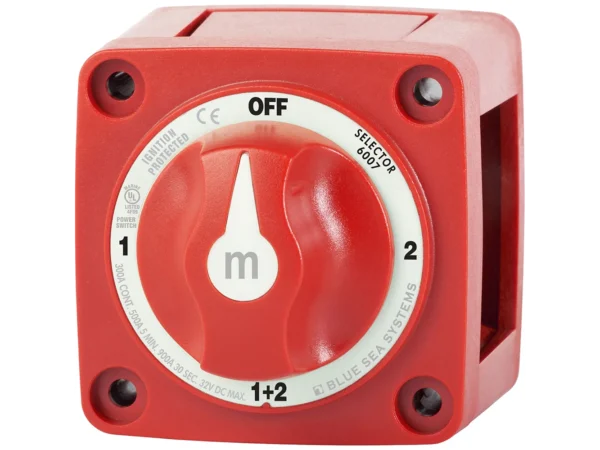 Blue Sea 6007 m-Series (Mini) Battery Switch Selector Four Position Red - Image 5
