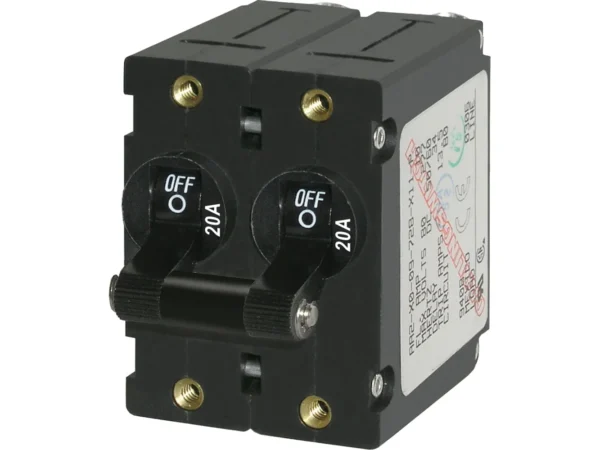 Blue Sea 7236 A-Series Double Pole Toggle - 20A - Black - Image 2
