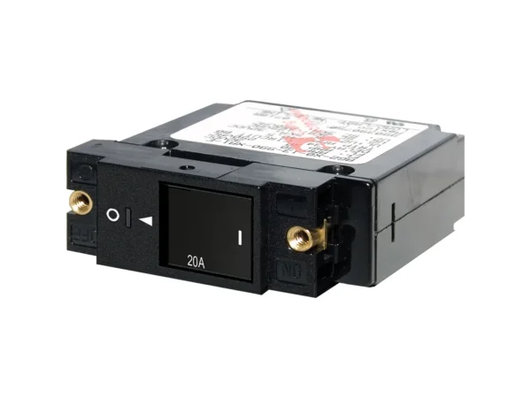 Blue Sea 7429 Single Pole Small Case 2" Slot Reset Rocker Circuit Breaker  -  20 Amp - Image 2