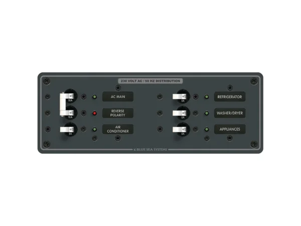 Blue Sea 8199 AC Main + Branch A-Series Toggle Circuit Breaker Panel (230V) - Main + 4 Position - Image 2