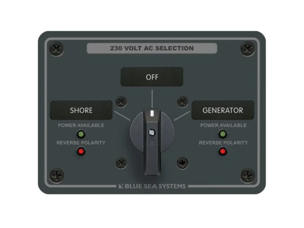 Blue Sea 8359 AC Rotary Switch Panel 30 Ampere 2 Positions + OFF, 2 Pole - Image 2