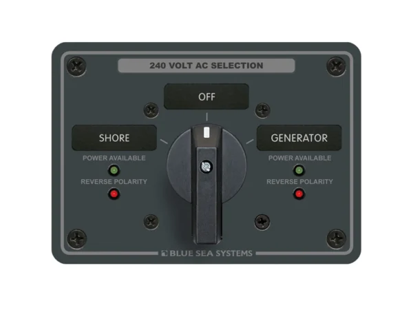Blue Sea 8363 AC Rotary Switch Panel 65 Ampere 2 Positions + OFF, 3 Pole - Image 2