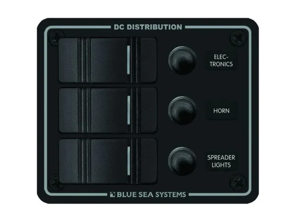 Blue Sea 8374 Water Resistant 3 Position - Black - Vertical Mount Panel - Image 2
