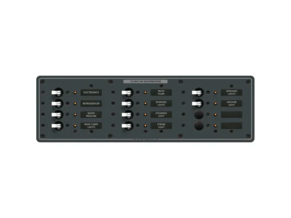Blue Sea 8375 Panel DC 12 Position Horizontal BL - Image 2