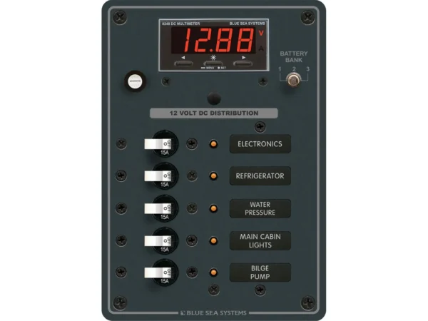 Blue Sea 8401 DC 5 Position w/Multi-Function Meter - Image 2