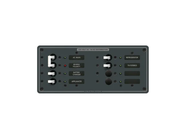 Blue Sea 8512 Breaker Panel - AC Main + 6 Position - White - Image 2