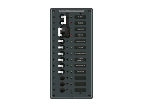 Blue Sea 3566 AC Toggle Source Selector (230V) - 2 Sources + 9 Positions - Image 2