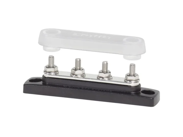 Blue Sea 2315 MiniBus 100 Ampere Common BusBar 4 x 10-32 Stud Terminal with Cover - Image 2