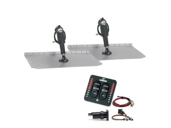 Lenco 12" x 24" Standard Trim Tab Kit w/LED Indicator Switch Kit 12V - Image 2