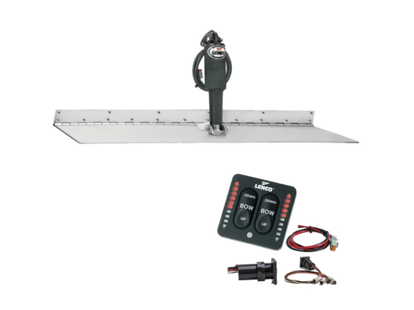 Lenco 12" x 30" Super Strong Trim Tab Kit w/LED Indicator Switch Kit 12V - Image 2