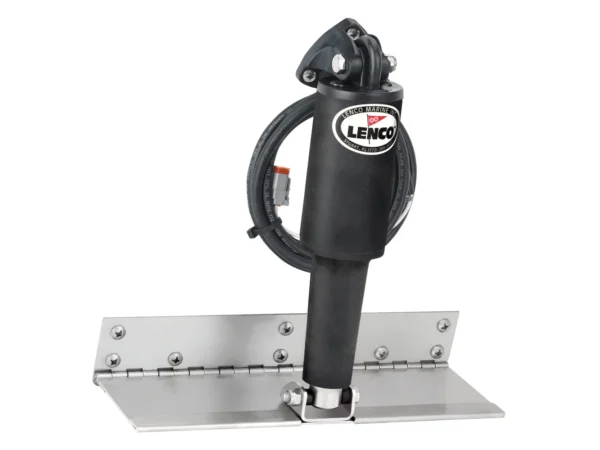 Lenco 4" x 12" Limited Space Trim Tab Kit w/o Switch Kit 12V -  Standard Finish - Short Actuator - Image 2