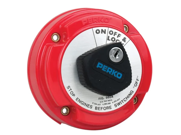 Perko Medium Duty Main Battery Disconnect Switch w/Alternator Field Disconnect & Key Lock - Image 2