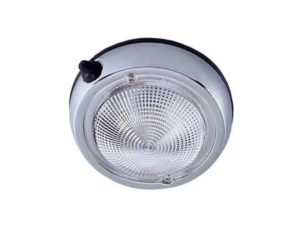 Perko Surface Mount Dome Light - 3 3/4" O.D. (3" Lens) - Chrome Plated - Image 2