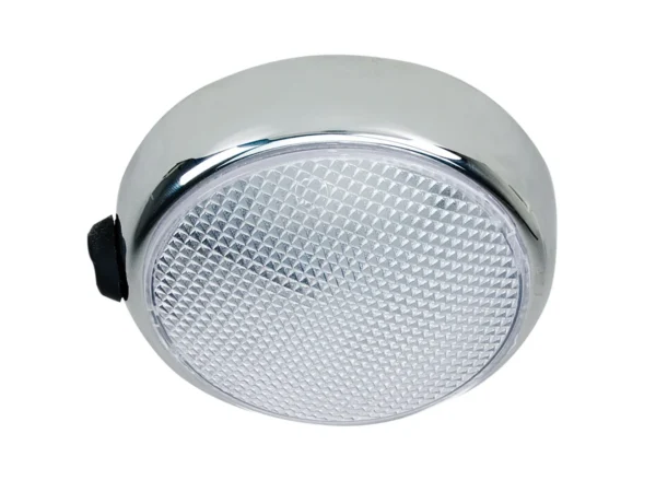 Perko Round Surface Mount LED Dome Light - Chrome Plated - w/Switch - Image 2