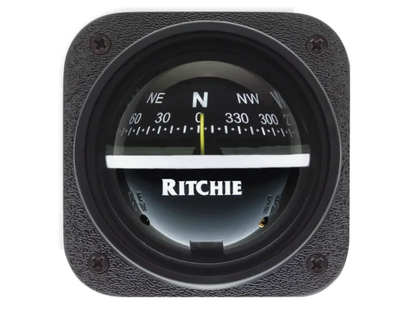Ritchie V-537 Explorer Compass - Bulkhead Mount - Black Dial - Image 3