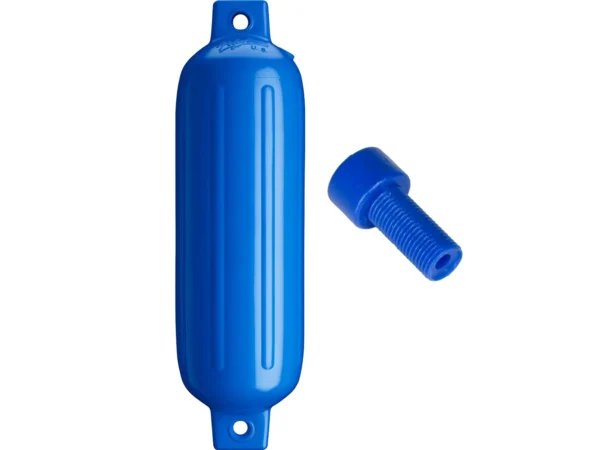 Polyform G-3 Twin Eye Fender 5.5" x 19" - Blue w/Adapter - Image 2