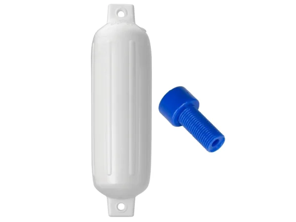 Polyform G-3 Twin Eye Fender 5.5" x 19" - White w/Adapter - Image 2