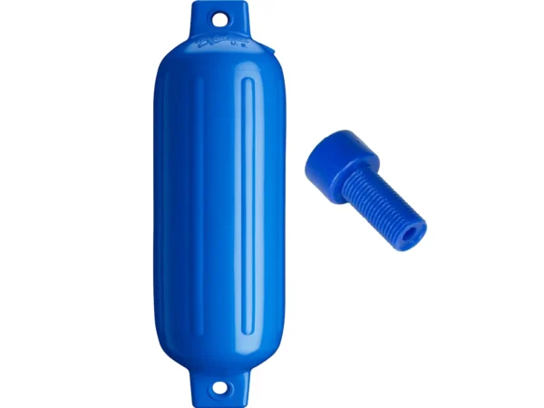 Polyform G-4 Twin Eye Fender 6.5" x 22" - Blue w/Adapter - Image 2