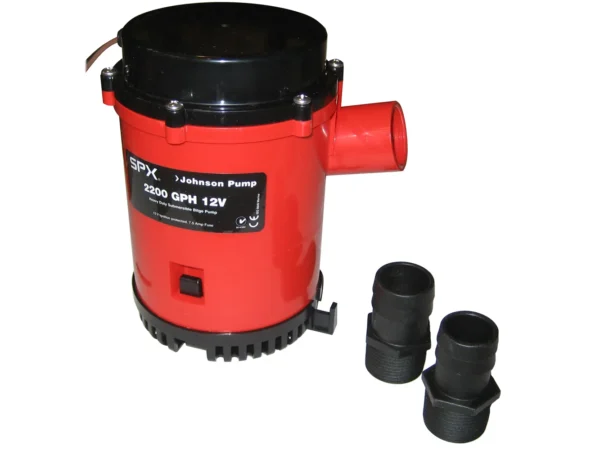 Johnson Pump 2200 GPH Bilge Pump 1-1/8" Hose 12V Threaded Port - Image 2