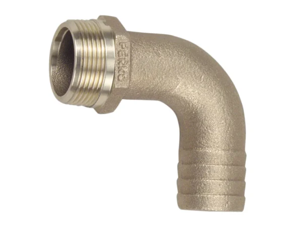 Perko 3/4" Pipe To Hose Adapter 90 Degree Bronze MADE IN THE USA - Image 2