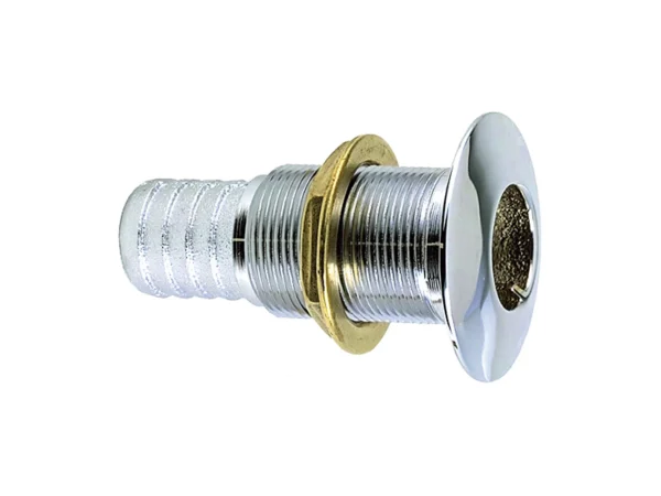 Perko 5/8" Thru-Hull Fitting f/ Hose Chrome Plated Bronze MADE IN THE USA - Image 2