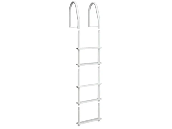 Dock Edge Fixed 5 Step Ladder Bight White Galvalume - Image 2