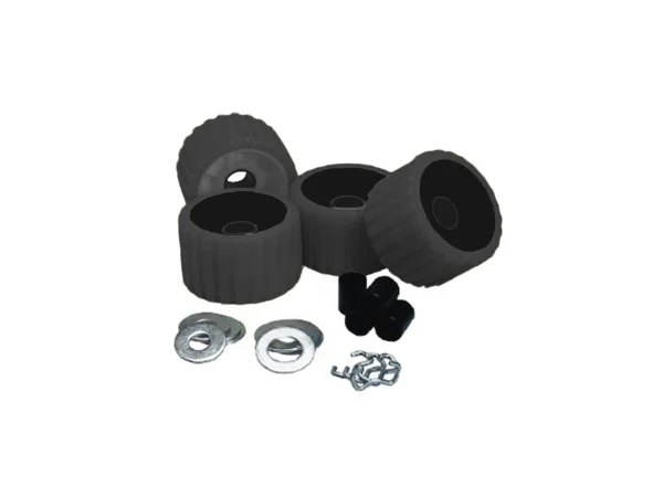 C.E. Smith Ribbed Roller Replacement Kit - 4 Pack - Black - Image 2