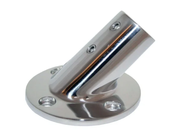 Whitecap ⅞" O.D. 45° Round Base SS Rail Fitting - Image 2