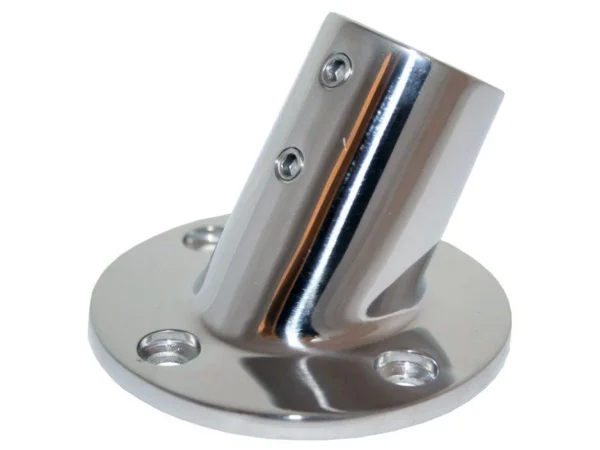 Whitecap 1" O.D. 60° Round Base SS Rail Fitting - Image 2