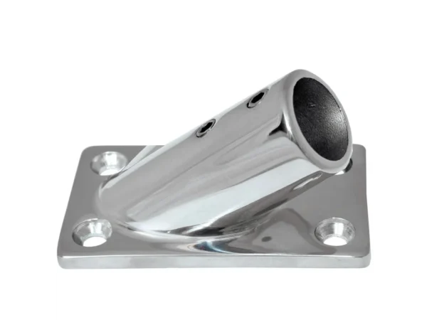 Whitecap ⅞" O.D. 30° Rectangle Base SS Rail Fitting - Image 2