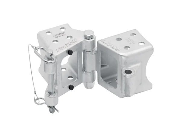 Fulton Fold-Away Bolt-On Hinge Kit 3" x 5" Trailer Beam, Rating 9,000 lbs., 48" Pivot, Z-Max 600 Zinc Finish - Image 2