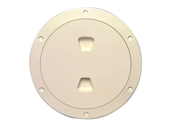 Beckson 6" Smooth Center Screw-Out Deck Plate - Beige - Image 2