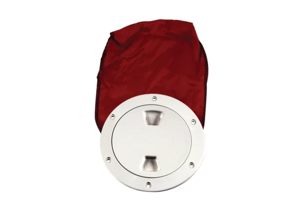 Beckson 4" Stow-Away Deck Plate - White w/12" Bag - Image 2