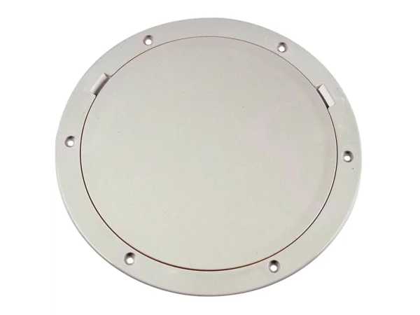 Beckson 8" Smooth Center Pry-Out Deck Plate - White - Image 2