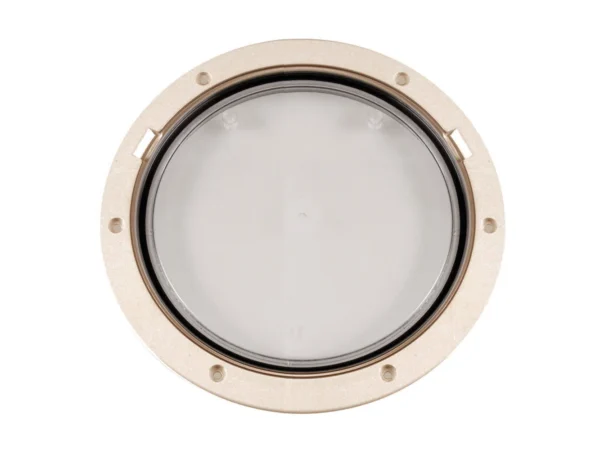 Beckson 8" Clear Center Pry-Out Deck Plate - Beige - Image 2