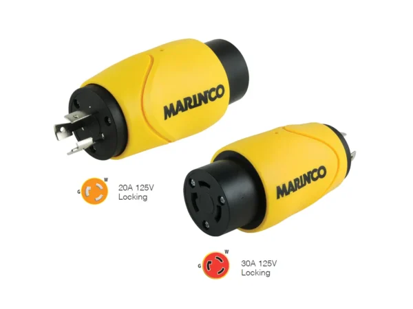 Marinco Straight Adapter 20Amp Locking Male to 30Amp Locking Female Connector - Image 2