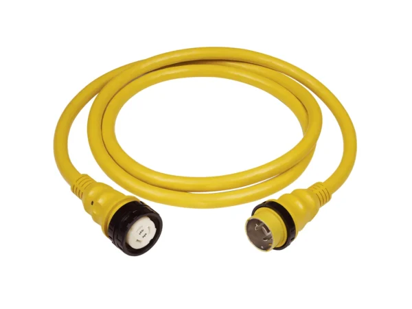 Marinco 50A 125V Shore Power Cable - 25' - Yellow - Image 2