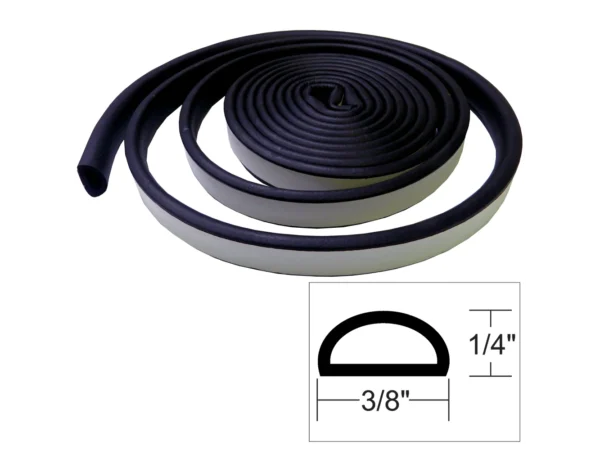 TACO Weather Seal - 10'L x ¼"H x ⅜"W - Black - Image 2